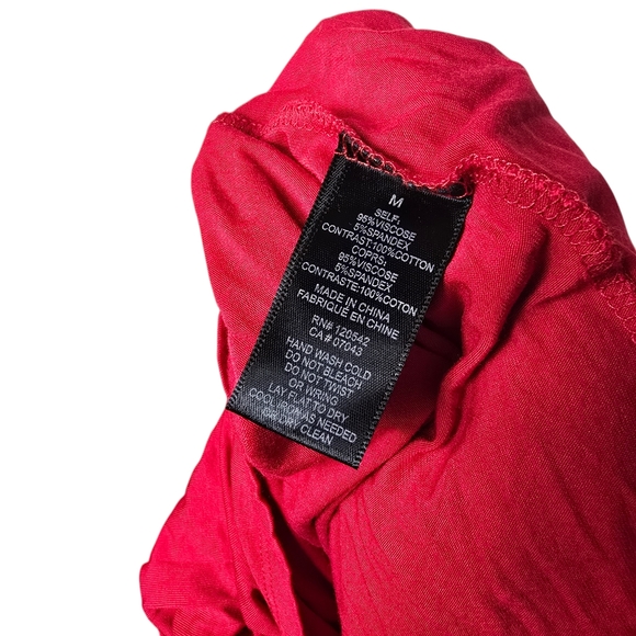 Felicity & Coco Red Maxi V Neck Sleeveless  White Lace Dress M - Picture 9 of 9